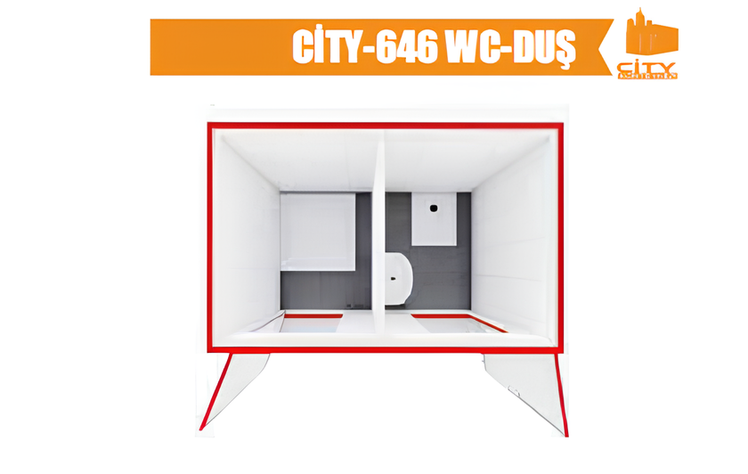 CT 646 WC Duş Model Konteyner